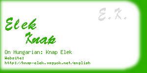 elek knap business card